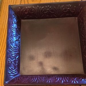Maroon Decorative Square Plate